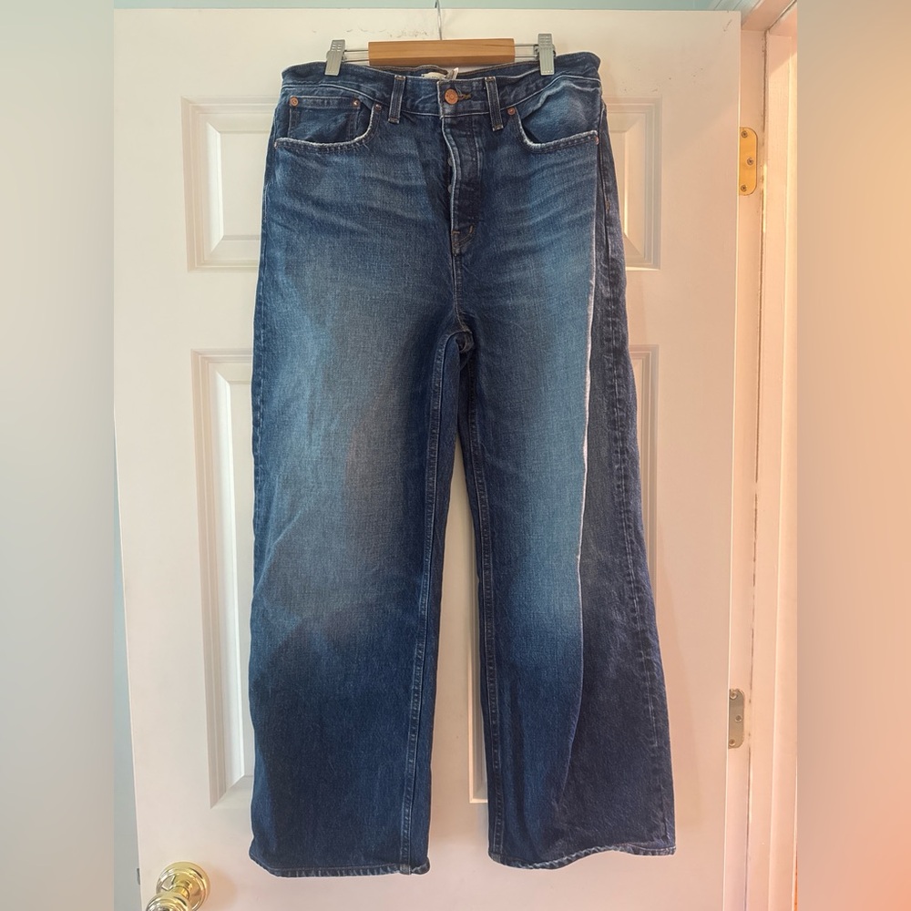 Women's Madewell Wide-Leg Blue Jeans